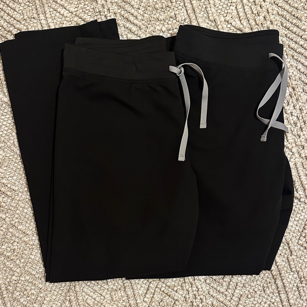 Black Livingston Figs Scrub Pants
